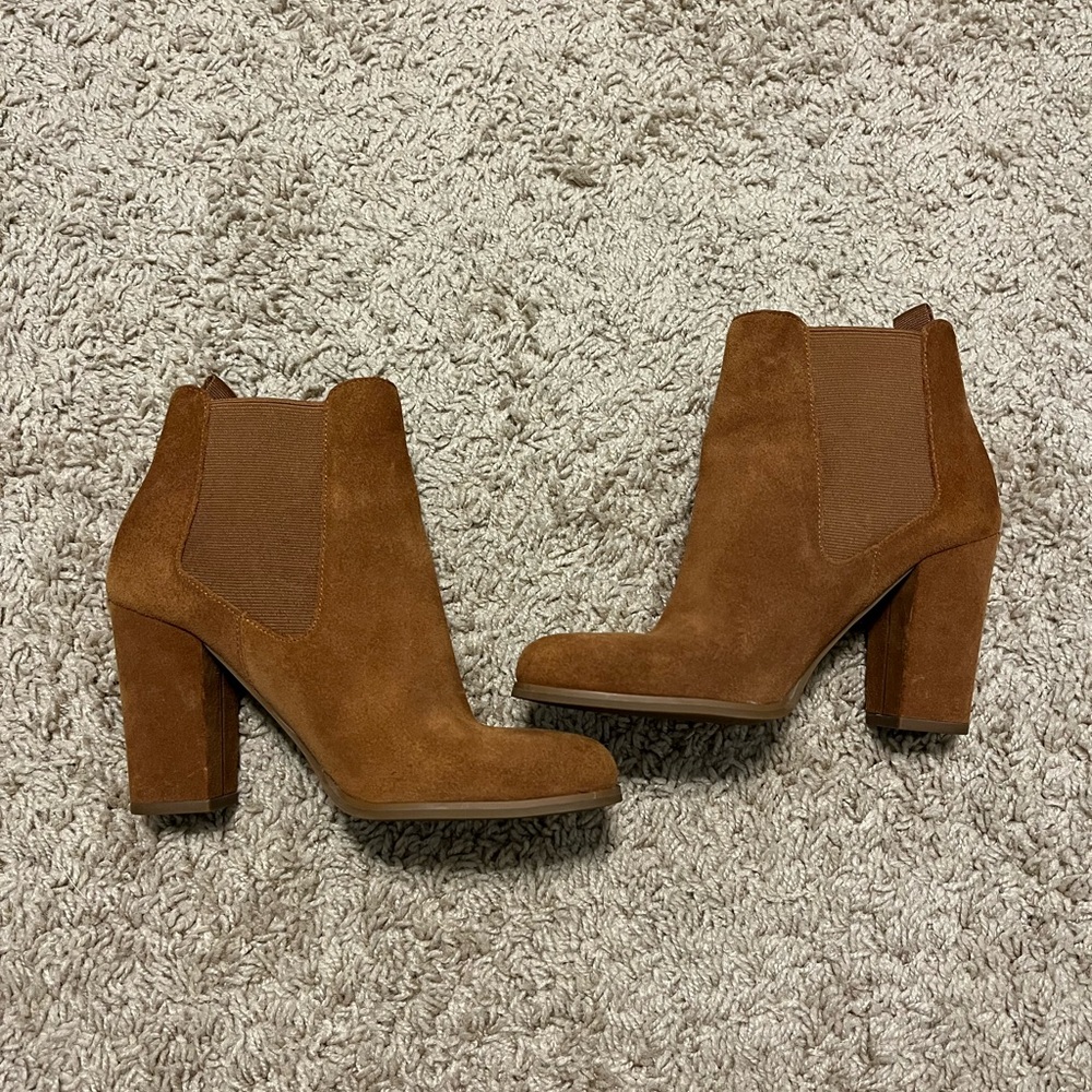 Michael Kors Tan Suede Heeled Boots